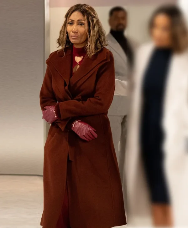Beyond the Gates S01 Trisha Mann Brown Wool Coat