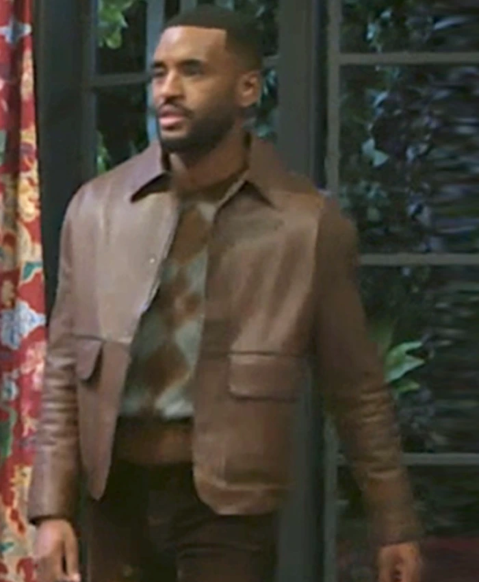 Beyond the Gates Sean Freeman Brown Leather Jacket Side webp