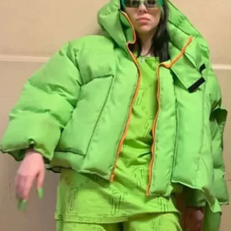 Billie Eilish Green Puffer Jacket