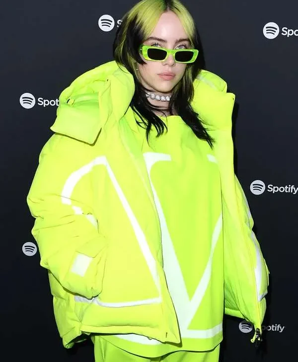 Billie Eilish LA Spotify Party Green Hooded Jacket