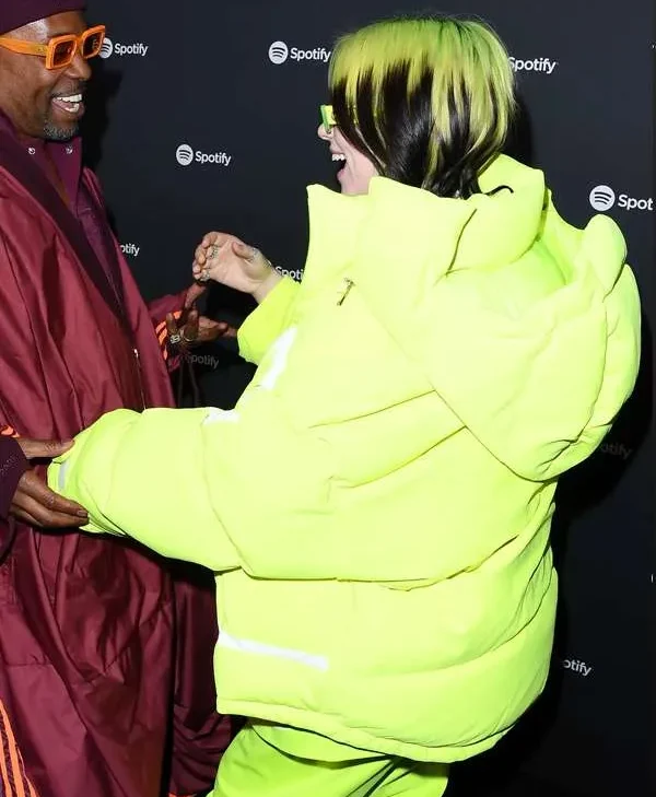 Billie Eilish LA Spotify Party Green Jacket