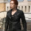Black Widow 2021 Natasha Romanoff Biker Leather Jacket webp