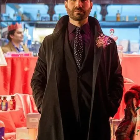 Brett Goldstein Ted Lasso Roy Kent Black Cotton Coat webp