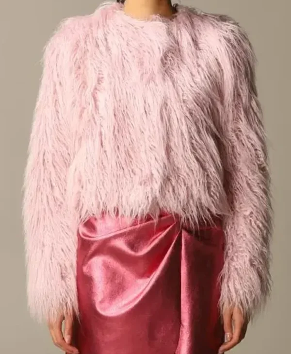 Buy Keeley Jones Ted Lasso S03 Pink Feather Jacket webp