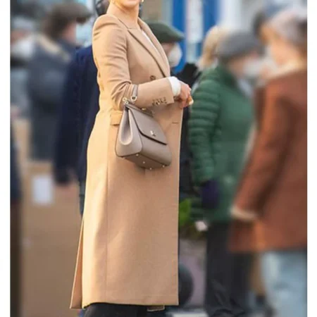 Buy Ted Lasso Rebecca Welton Brown Long Trench Coat webp