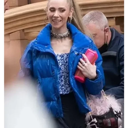 Buy Ted Lasso S03 Juno Temple Blue Puffer Jacket webp