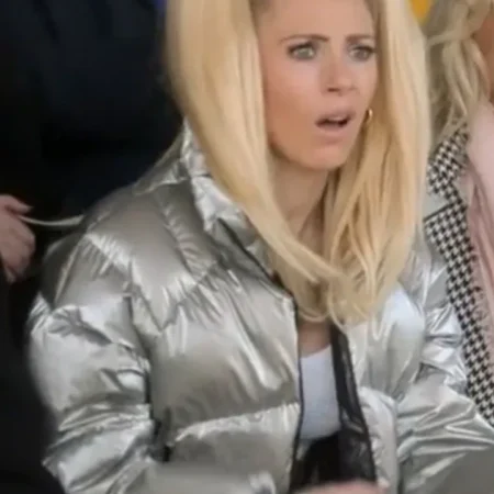 Buy Ted Lasso S03 Juno Temple Silver Puffer Jacket webp