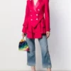 Buy Ted Lasso S2 Keeley Pink Heart Button Wool Blazer webp