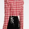 Buy Ted Lasso Season 3 Keeley Jones Red Checked Cropped Jacket webp