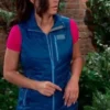Camila Banus Days Of Our Lives Blue Puffer Vest front