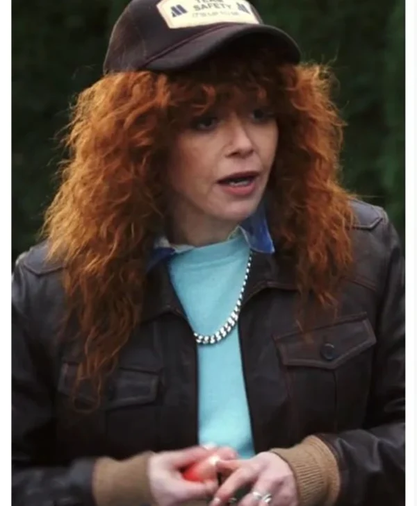 Charlie Cale Poker Face S02 Brown Leather Jacket webp