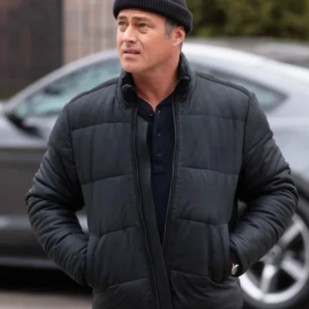 Chicago Fire S13 Taylor Kinney Black Puffer Jacket