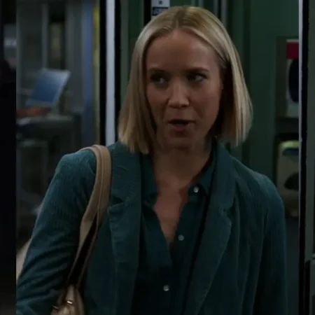 Chicago Med S08 Hannah Asher Corduroy Green Blazer sale webp