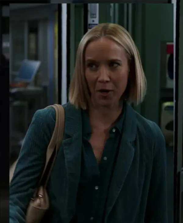 Chicago Med S08 Hannah Asher Corduroy Green Blazer sale webp