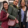 Chicago Med S10 Lorena Diaz Green Quilted Jacket Side webp
