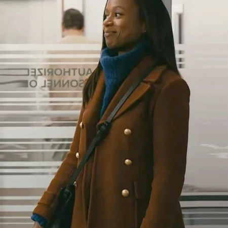 Chicago Med S10 Naomi Howard Brown Peacoat Side webp