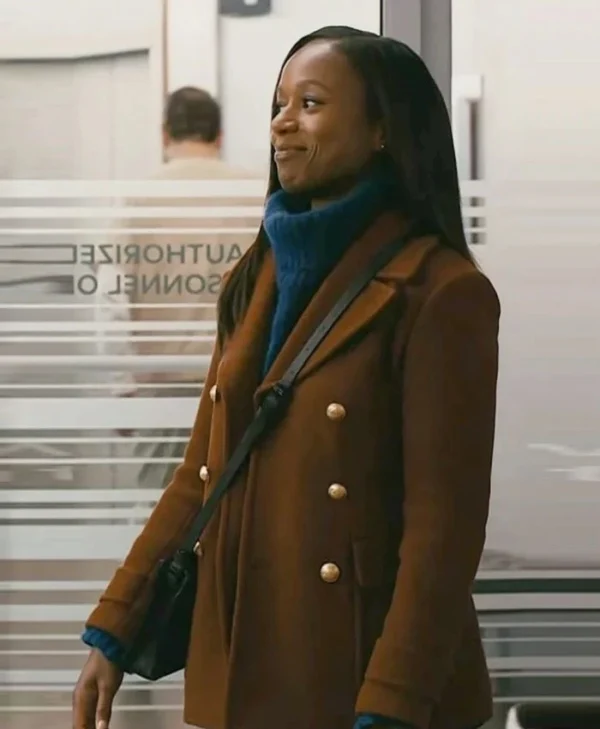 Chicago Med S10 Naomi Howard Brown Peacoat Side webp