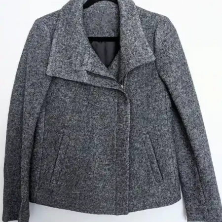 Chicago Med S10 Rachel Nicks Grey Wool Jacket webp