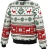 Christmas Lama Texture Bomber Jacket For Sale