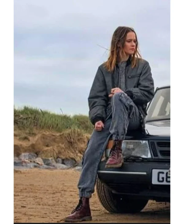 Clara Rugaard The Crow Girl Black Puffer Jacket