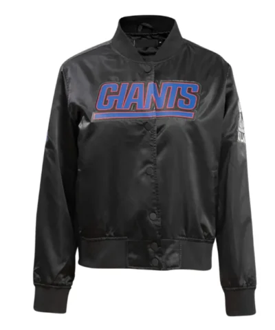 Classic New York Giants Black Satin Jacket
