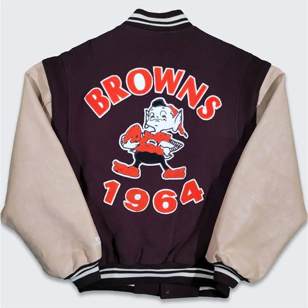 Cleveland Browns 1964 Varsity Jacket back webp