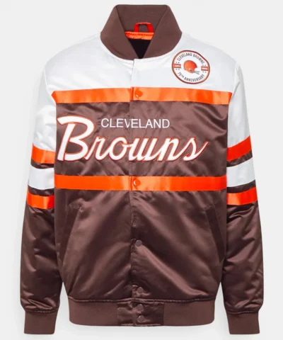 Cleveland Browns 75th Anniversary Brown Satin Jacket