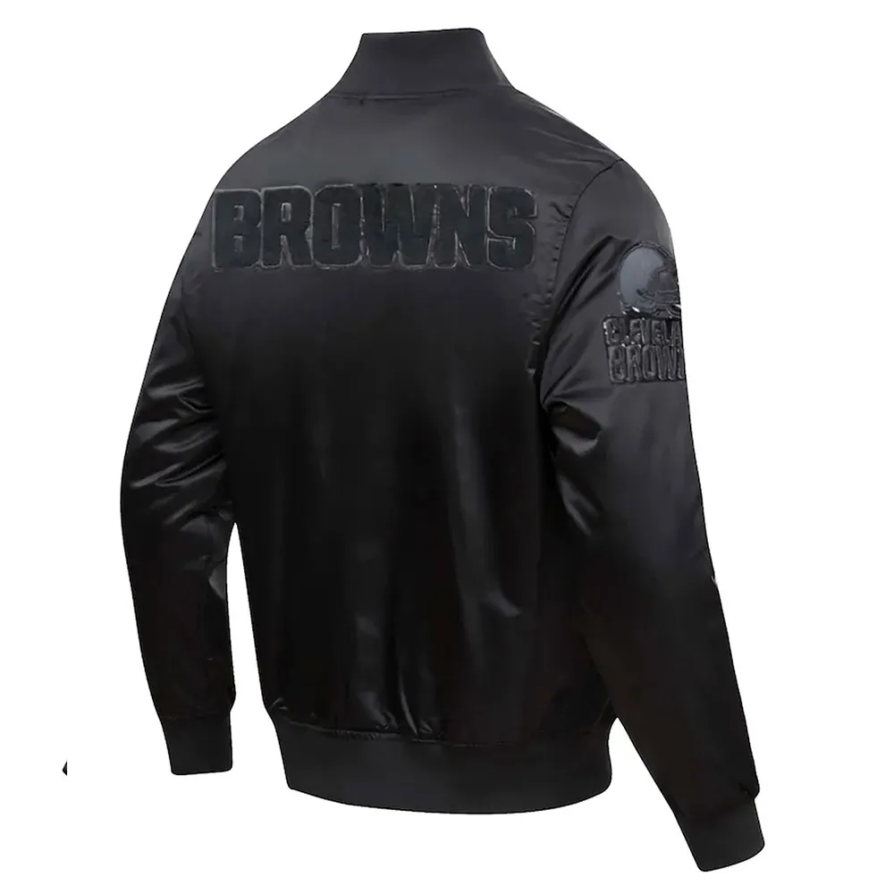 Cleveland Browns Black Triple Jacket back webp