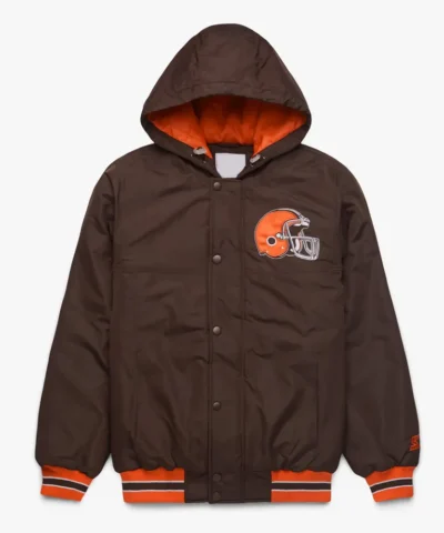 Cleveland Browns Brown Hooded Jacket