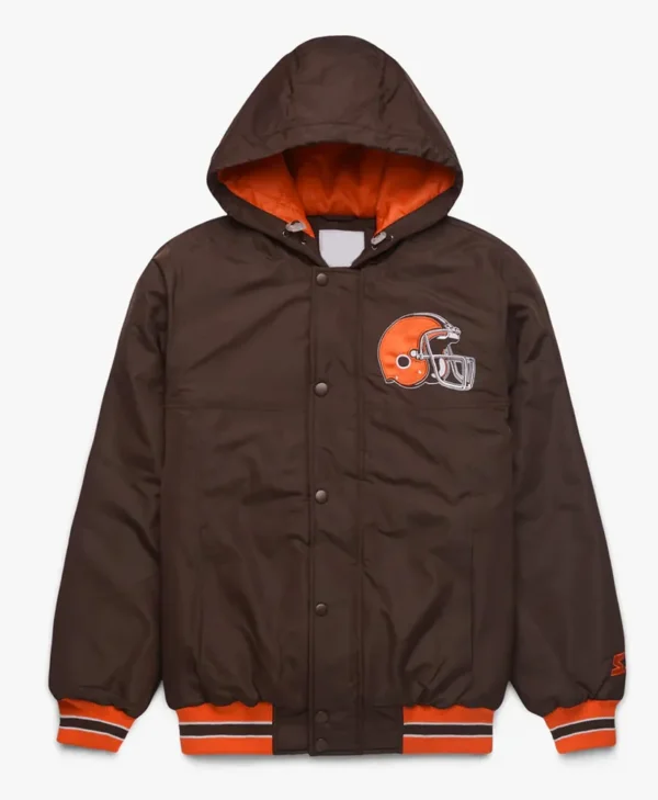 Cleveland Browns Brown Hooded Jacket