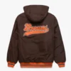 Cleveland Browns Brown Hooded Jacket back