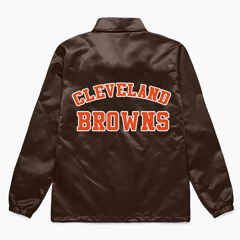 Cleveland Browns Coach Brown Jacket back webp