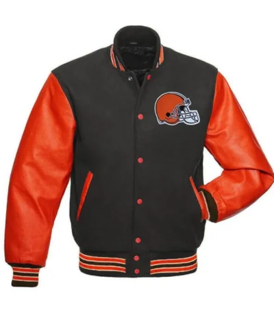 Cleveland Browns Grey and Orange Jacket