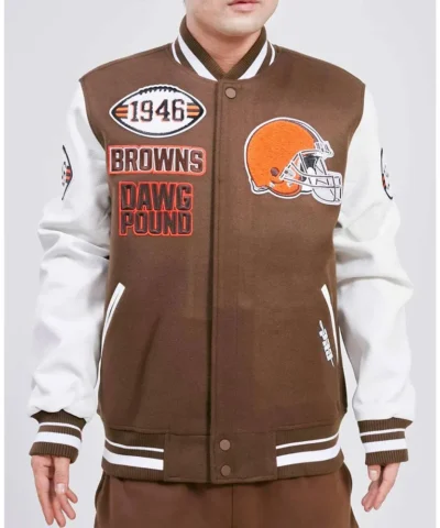 Cleveland Browns Mash Up Varsity Jacket