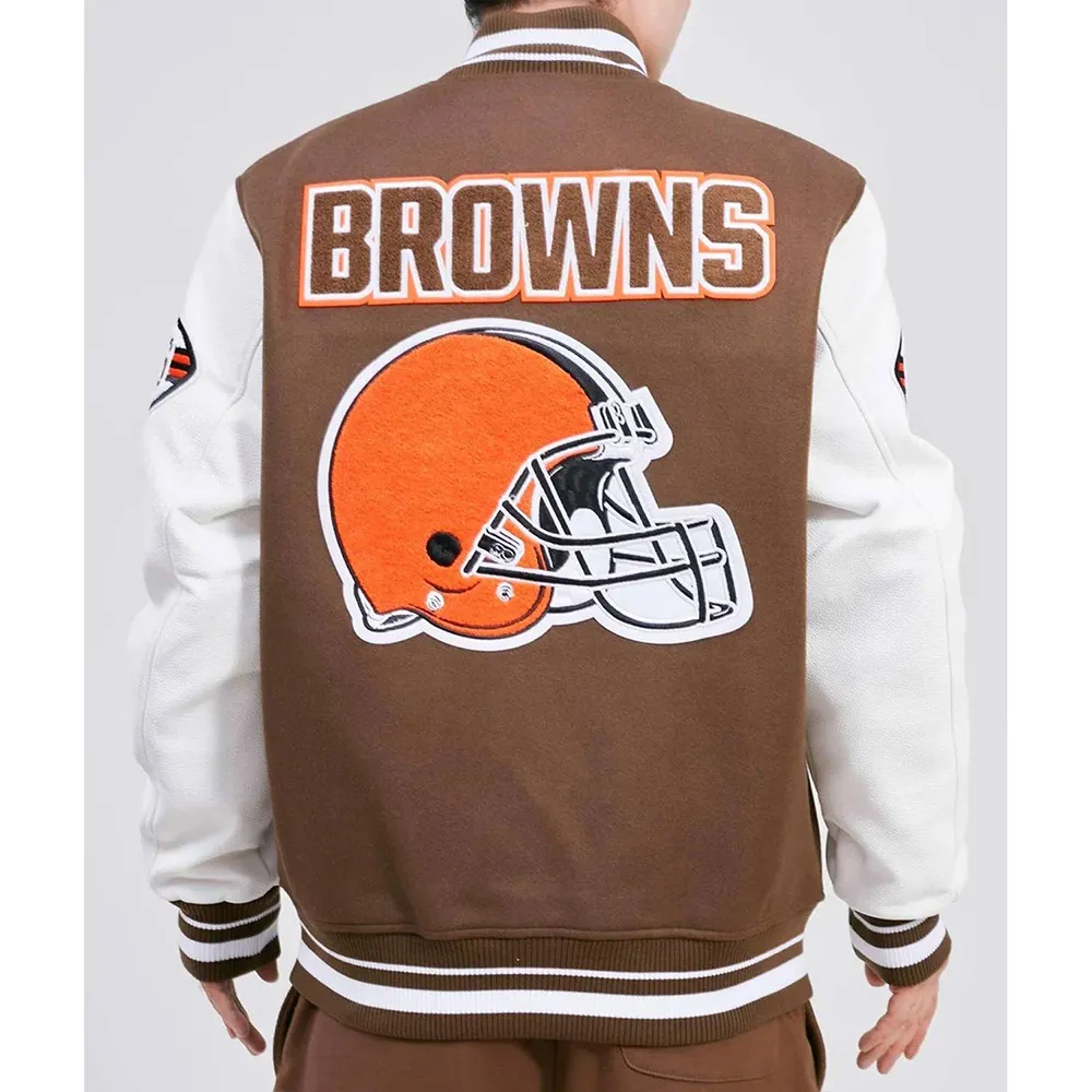 Cleveland Browns Mash Up Varsity Jacket back webp