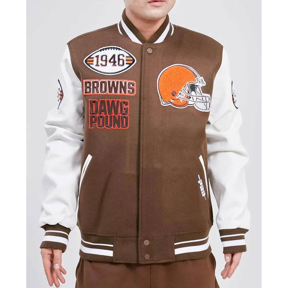 Cleveland Browns Mash Up Varsity Jacket webp