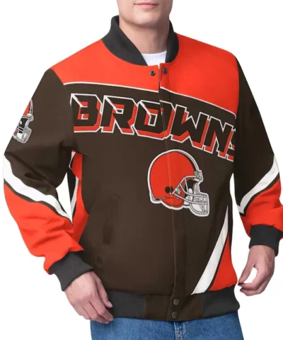 Cleveland Browns Maximum Racing Brown Jacket