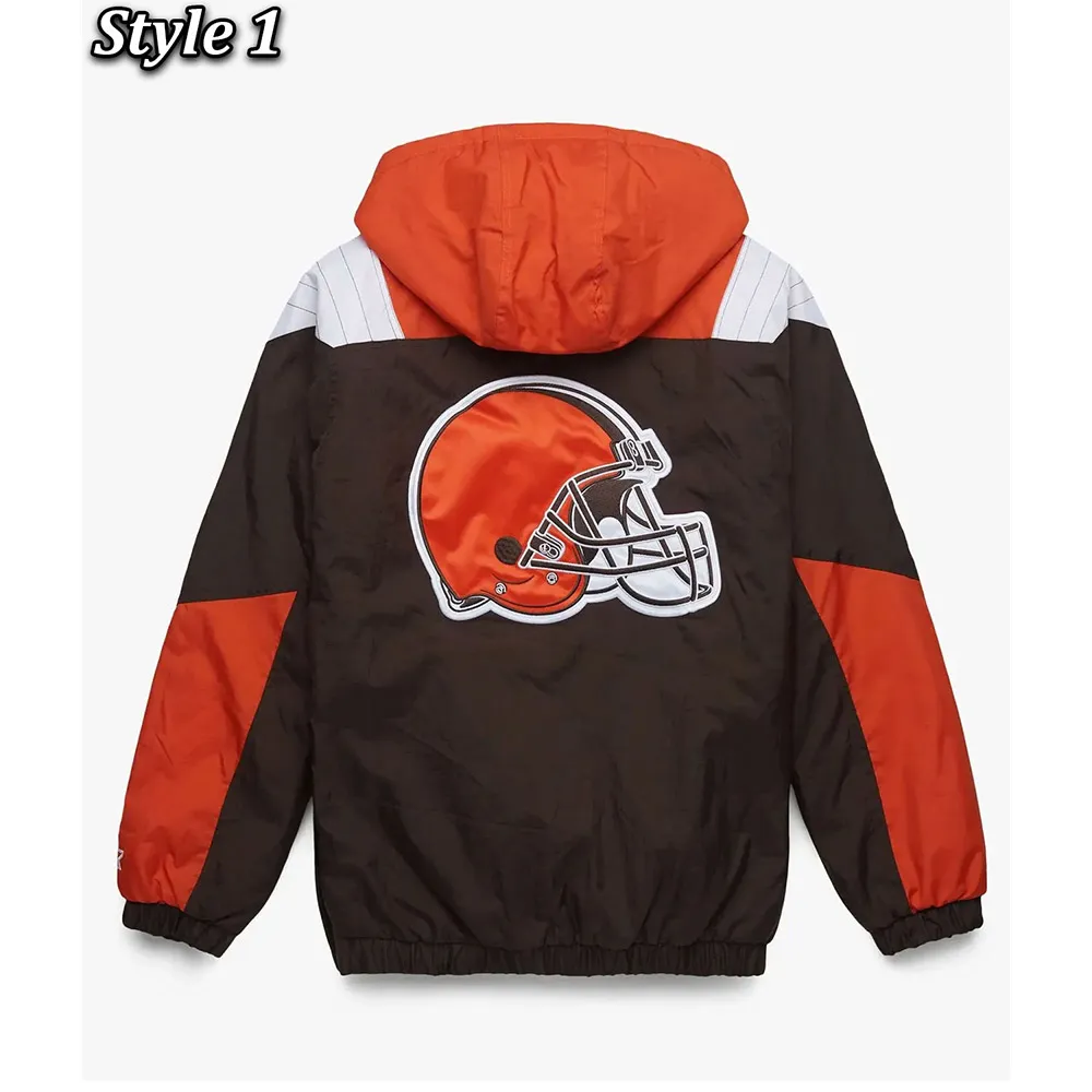 Cleveland Browns Pullover Jacket back webp