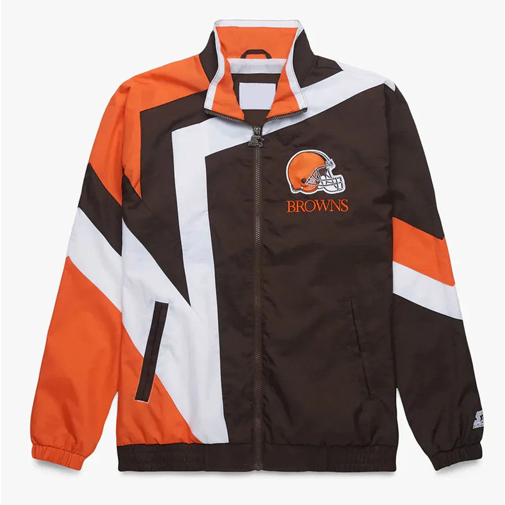 Cleveland Browns Star Windbreaker Jacket back webp