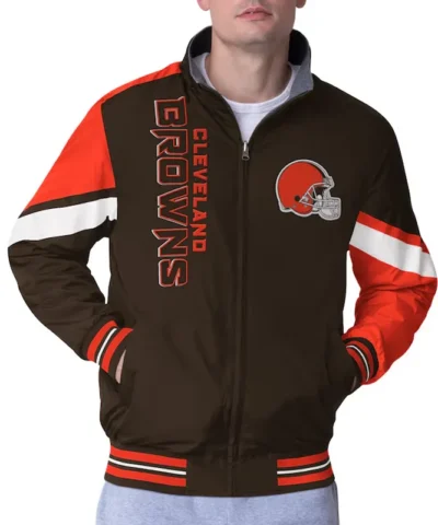 Cleveland Browns Strong Arm Brown Full-Zip Jacket