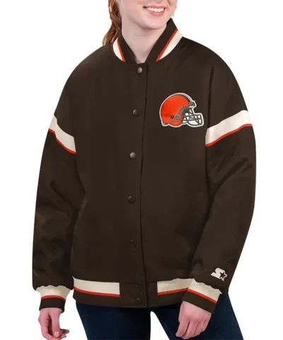 Cleveland Browns Tournament Brown Varsity Jacket