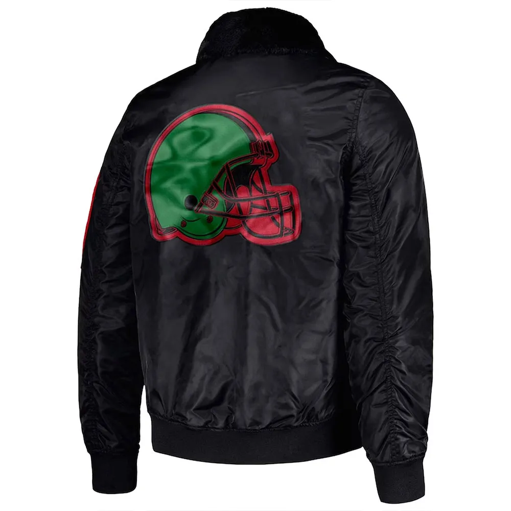 Cleveland Browns Ty Mopkins Black Jacket back webp