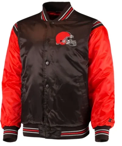 Cleveland Browns Varsity Red and Black Starter Jacket