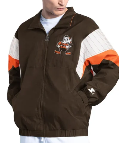 Cleveland Browns Yard Line Brown Full-Zip Jacket
