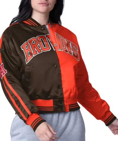 Cleveland Browns Zone Blitz Brown-Orange Jacket