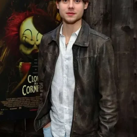 Clown in a Cornfield Carson MacCormac Brown Leather Jacket