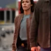 Countdown 2025 Jessica Camacho Bomber Suede Jacket