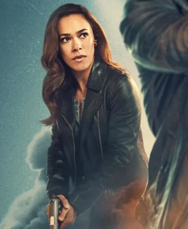 Countdown S01 Jessica Camacho Black Leather Jacket Side