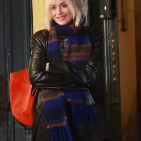 Dakota Johnson Daddio Black Leather Coat