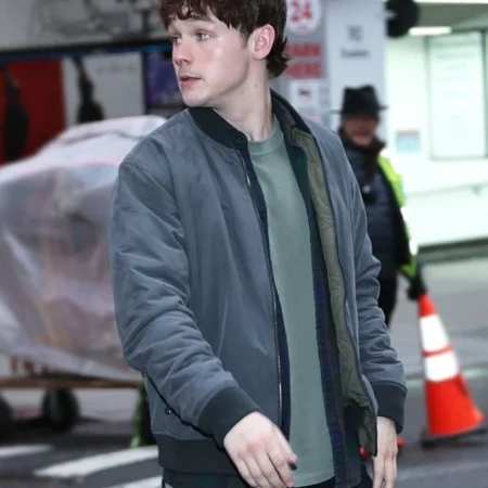 Dexter Resurrection S01 Jack Alcott Grey Bomber Jacket